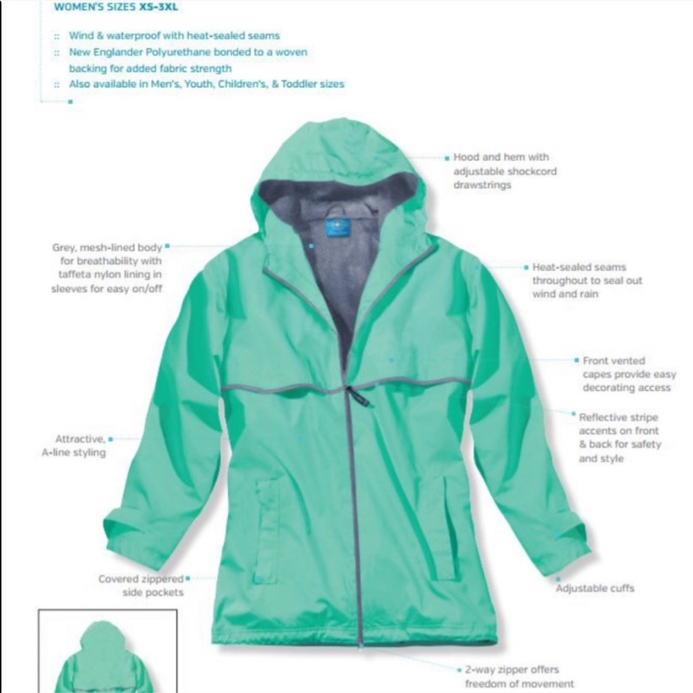 CHARLES RIVER RAIN JACKET - Picture 5 of 6
